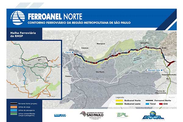 Governo de SP apresenta licenciamento ambiental do Ferroanel Norte 